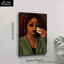 2D Flat, Posters & Prints  1pc Woman Money Art Print Framed Wall Art - Canvas Prints Poster, Ideal For Home, Office Wall Decor, Family Gift, Living Room Bedroom Wall Decor - 黑色 - 查看 9