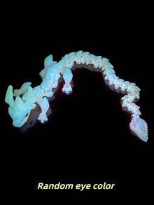 Juguete de dragón de cristal impreso en 3D - Totalmente articulado - Modelo de animal - Modelo de dragón - Decoración del hogar - Regalo de cumpleaños - Recuerdo de fiesta de Halloween - Regalo de vuelta al colegio - Regalo de Navidad - Regalo perfecto - Juguete