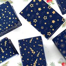 Wrapping Paper With Navy Blue And Gold Stripes Star Design Birthday Wrapping Paper Set With Sticker Ribbon Gift Wrapping Paper Folded Sheets For Men Boys Him Teenager Teen Male Him Dark Blue Wrapping Paper Birthday Gift Wrap For Graduations Christmas  Father's Day Holiday Weddings All Occasion 20 X 28 Inch Per Sheet…