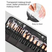 OCHEAL Makeup Brush Holder,Makeup Brush Organizer,Travel Makeup Brushes Bag Cosmetic Bags Pouch For Women Cosmetic Brushes Makeup Artist -Brushes Not Included{"Color_name":"Black","Size_name":"Small(Packof1)"} - 黑色的 - 查看 4