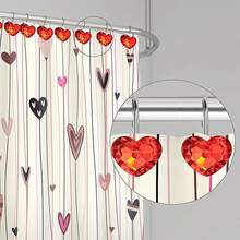 12pcs/Set Simple Crystal Decorative Hooks, Curtain Hooks For Home/Bathroom Decor - Multicolor - View 6