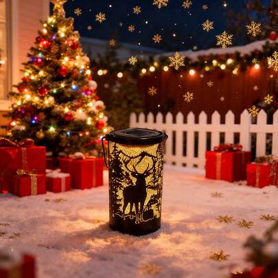 Oświetlenie dekoracyjne zasilane energią słoneczną, oświetlenie świąteczne, oświetlenie reniferowe, oświetlenie ogrodowe, oświetlenie świąteczne, rekwizyty fotograficzne, oświetlenie ogrodowe