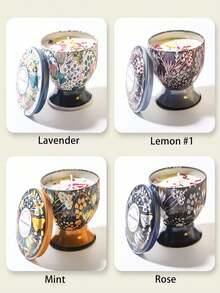 Cirelle 1件/4件装高脚杯罐装干花香薰蜡烛，香薰蜡烛，天然花香蜡烛，森林香薰蜡烛，盛装于高脚玻璃罐中，图案精美，非常适合装饰和摆设。它们是香薰疗法和各种节日装饰的理想选择，是馈赠亲朋好友的完美礼物，也是圣诞节装饰的理想之选。 - 彩色 - 查看 10