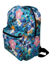 Disney Lilo & Stitch 16" Backpack All-Over Print Flowers Pineapples W/ Front Pocket - Multicolor - View 5