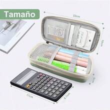 DOXUNGOO Estuche para lápices de gran capacidad Bolsa para lápices de papelería Bolsa para bolígrafos para niñas adolescentes para oficina Colegio Escuela Viaje Caja de soporte (macarrón azul) - verde macarrón - Ver 7