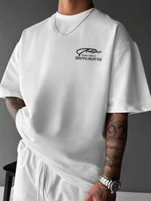 Men's Oversized Japanese Mount Cotton Printed Shirt - 白色 - 查看 4