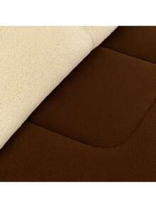 Sherpa Blanket With Blanket, Thick Queen Size, Colors, 2.40cm X 2.20cm - Rỉ Nâu - Xem 3