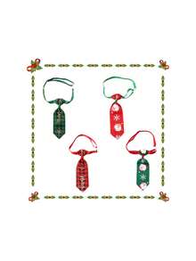 Weihnachtliches Haustier Hund Fliege verstellbarer Kragen, charmante Fliege für kleine Haustiere Katze Hund