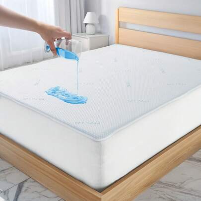Protector de colchón refrescante - Tela de jacquard con capa de aire transpirable y resistente al agua (40% nailon, 60% poliéster) - Disponible en todos los tamaños para una comodidad y protección máximas