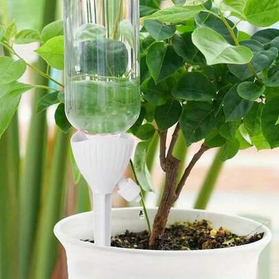 6pcs SOKUCI Smart Automatic Watering System - Precision Drip Irrigation With Adjustable Nozzles - Effortless, Timer-Free Plant Care For Indoor, Outdoor, Home & Boat Gardens - Self-Watering Capillary Spikes In Elegant Ivory - Ideal For Potted Plants, Greenhouses & Low-Maintenance Gardening