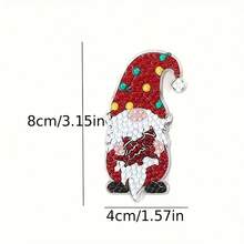 5 piezas Imanes de nevera de Pintura de Diamantes - Patrón lindo de Papá Noel, Kit de Pintura de Diamantes DIY, Efecto de Diamante Asimétrico Brillante, Adecuado para Decoración del Hogar y Regalos de Navidad