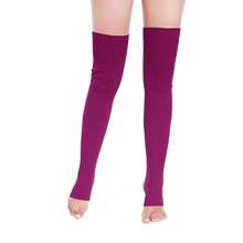V28 Long Leg Warmer, Women's Men 80s Party Ribbed Knit Dance Sports{"Color_name":"Hole71-DarkMagenta"} - Multicolor22 - View 3