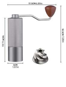 手摇咖啡研磨机，手动咖啡磨豆机，咖啡豆研磨机，手摇咖啡研磨机，加长曲柄设计，研磨轻松顺畅