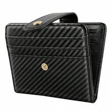Minimalist Bifold Wallet RFID Credit Card Wallet Card Holder For Women Or Men, Black Carbon Fiber{"Color_name":"CarbonFiber"} - 多色6 - 查看 1