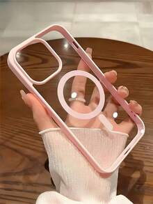 Estuche de carga magnético de lujo compatible con iPhone 17 16 15 14 13 12 11 Pro Plus Max Air XSmax XR X/Xs 7/8 Plus 7/8, estuche delgado de acrílico ultra claro