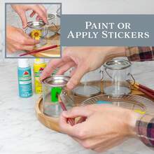 Cornucopia Brands Mini Clear Plastic Paint Cans (6-Pack), Little 3in Tall 1 Cup Miniature Arts, Crafts And Party Favor Cans; NOT For Liquids OR Heavy Objects