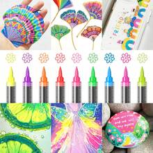 FS9/12 Colors Acrylic Marker Pens, Opaque Soft Tip, Blendable, For Art, Painting, Graffiti, Suitable For Christmas, Halloween