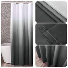 YI & ZE Black Ombre Shower Curtain Sets For Bathroom Accessories Fabric Polyester Waterproof Modern Shower Curtain Liner With 12 Hooks W36xL72{"Color_name":"Black","Size_name":"36\"Wx72\"L(Packof1)"} - 多色16 - 查看 7