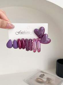 5-15 pares de pendientes colgantes de resina acrílica con diseños surtidos vintage de monedas, corazones, gotas de agua y formas geométricas, un regalo de joyería para mujeres, el Día de la Madre, San Valentín, Navidad y uso diario