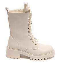 Bottes montantes Moderne، مزينة بمجوهرات أنيقة، مع أربطة وما شابه ذلك من أجل التأكيد والراحة غير المسبوقة. - بيج 5817 - مشاهدة 3