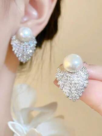1 Pair Shiny Bohemian Zinc Alloy Stud Earrings, Suitable For Women, Festival Gifts, Party Outfits And Daily Wear