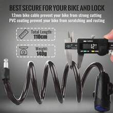 LOVTOKIN 1/2 piezas Cadena de bloqueo para motocicleta de uso pesado, candado para bicicleta de montaña - Hierro robusto, antirrobo, con 2 llaves, accesorios de para bicicleta reforzados, superficie pulida, método de control manual, para motocicleta y bicicleta