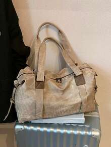 New Large Capacity Short Trip Travel Bag, Lightweight Outdoor Commute Shoulder Bag, Crossbody Bag, Handbag Tote For Women