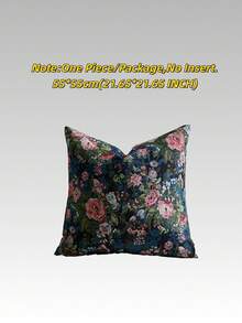 1pc/2pcs Floral Pattern Decorative Throw Pillow Cover, Suitable For All Seasons, Available In Multiple Colors, Patterns And Sizes, High-Density Jacquard Fabric Pillowcase (Pillow Insert Not Included), Zipper Closure, Suitable For Holiday Parties, Matching Beige Sofa Cushions, Sofa Pillows, Bed Pillows, Living Room, Office, Car Pillows, Also Can Be A Simple Soft Gift. - Green Peony - View 16