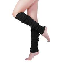 V28 Long Leg Warmer, Women's Men 80s Party Ribbed Knit Dance Sports{"Color_name":"61black-WithoutHole"} - 多色3 - 查看 1