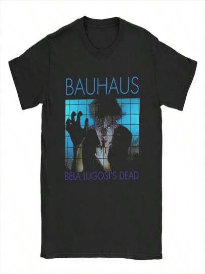 Summer Men Womens Bauhaus Bela Lugosis Dead Punk Band Shirt Outfits  Cotton T-shirt Clothing Funny Tee Shirt