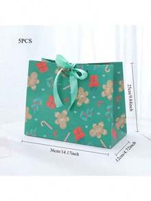 蝴蝶结礼品袋，圣诞平安夜礼品手提袋，纸袋，礼品袋 - 彩色 - 查看 16