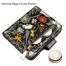 Small Wallets For Women Slim Minimalistfor Bifold Credit Card Holder For Pocket Or Purse, Dried Flowers{"Color_name":"DriedFlowers"} - 多色3 - 查看 5