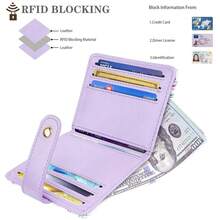 Small Wallets For Women Slim Minimalistfor Bifold Credit Card Holder For Pocket Or Purse, White Daisy{"Color_name":"WhiteDaisy"} - 多色8 - 查看 4