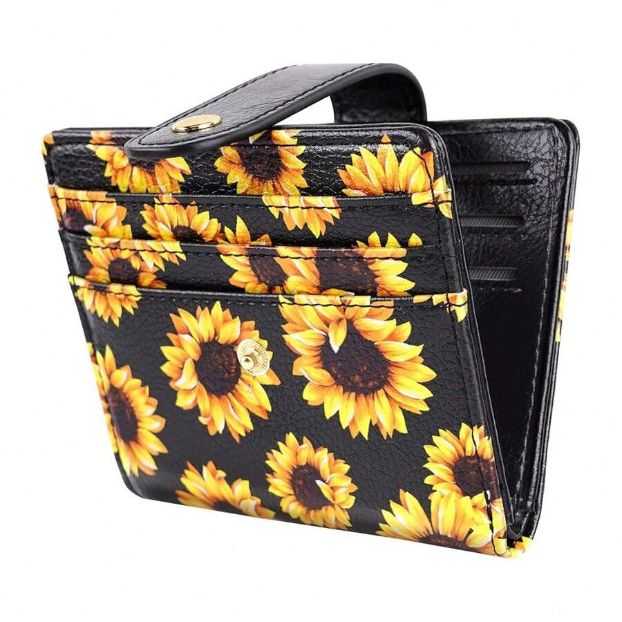 Small Wallets For Women Slim Minimalistfor Bifold Credit Card Holder For Pocket Or Purse, Sunflower{"Color_name":"Sunlower"} - 多色13 - 查看 1