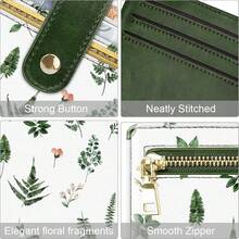 Small Wallets For Women Slim Minimalist For Bifold Credit Card Holder For Pocket Or Purse, Plants{"Color_name":"Plants"} - Multicolor21 - View 6
