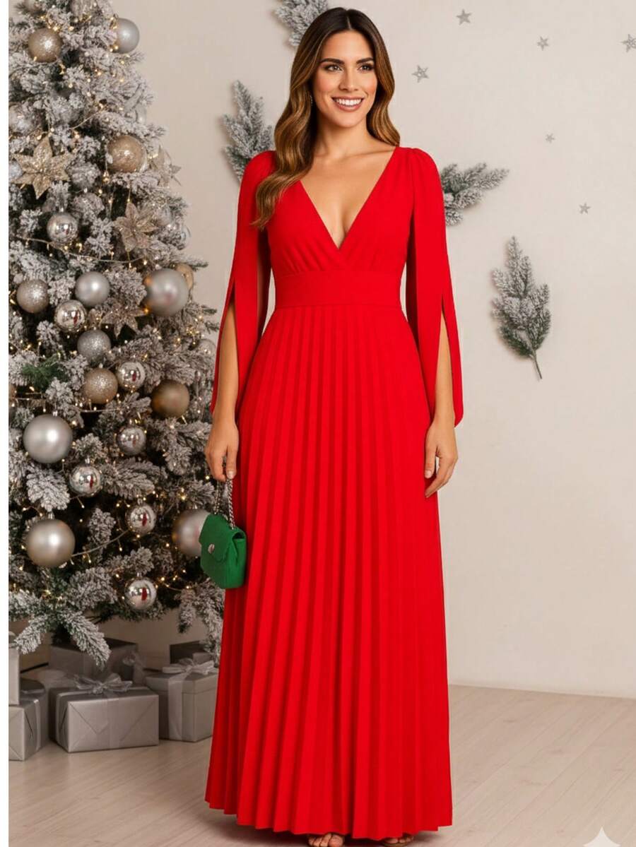 Women Dresses - Red - View 1