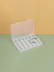 1 szt. Klasyczne plastikowe pudełko do przechowywania z zamknięciem na zatrzask – wielofunkcyjne, prostokątne pudełko na biurko do przechowywania biżuterii, koralików i artykułów do rękodzieła – nie wymaga prądu, pudełko do przechowywania na biurku | Klasyczny design | Przezroczyste plastikowe pudełko, pudełko na biżuterię (drobne zarysowania wynikające z rzemiosła są normalne i nie wpływają na użytkowanie)