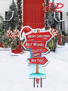 Klassischer, langanhaltend Kunststoff Outdoor Weihnachts- und Neujahrsschilder, ohne Strombedarf, ideal für Feiertags-Gartendekoration