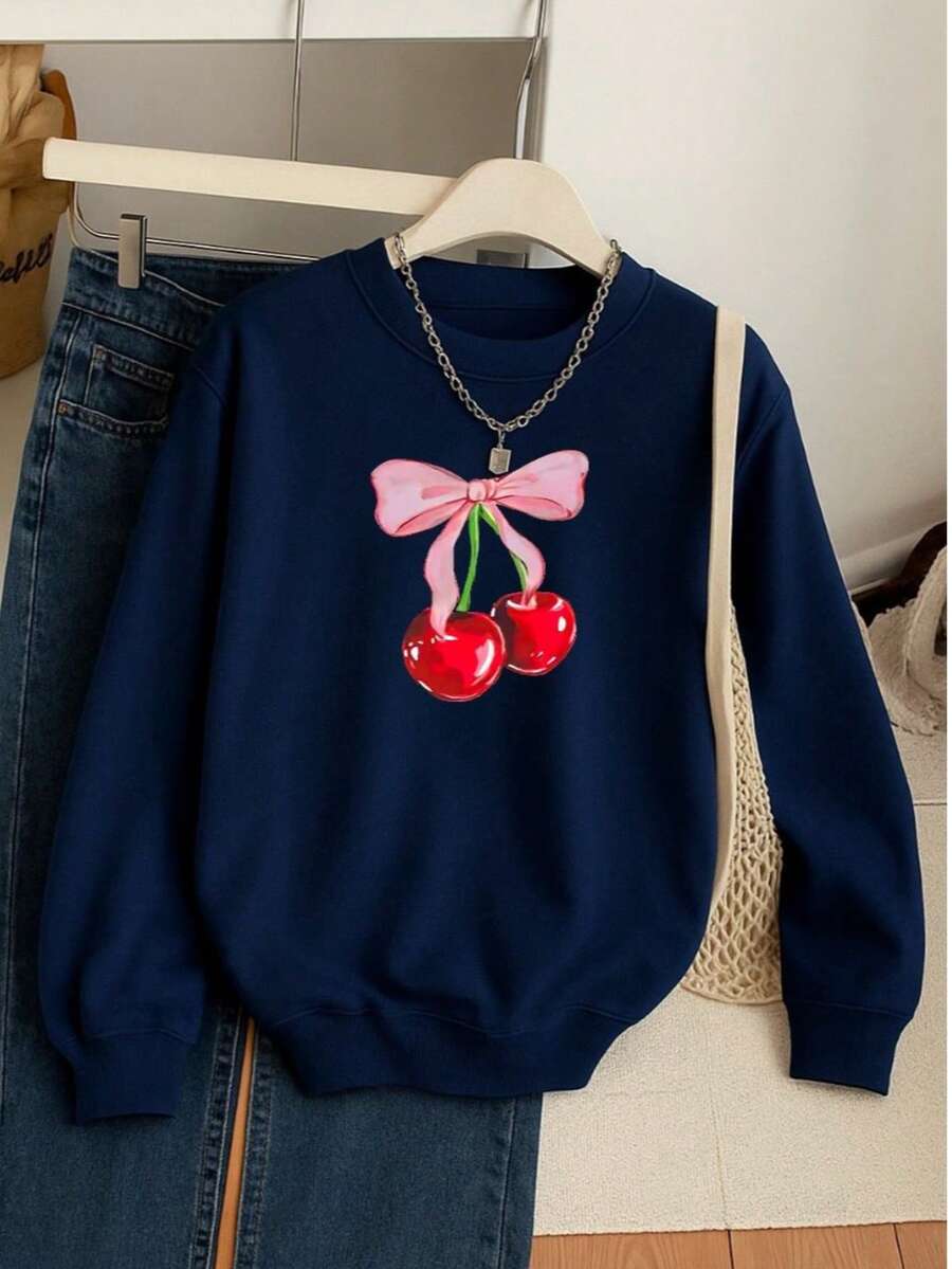 Women Sweatshirts - 藏蓝色 - 查看 1