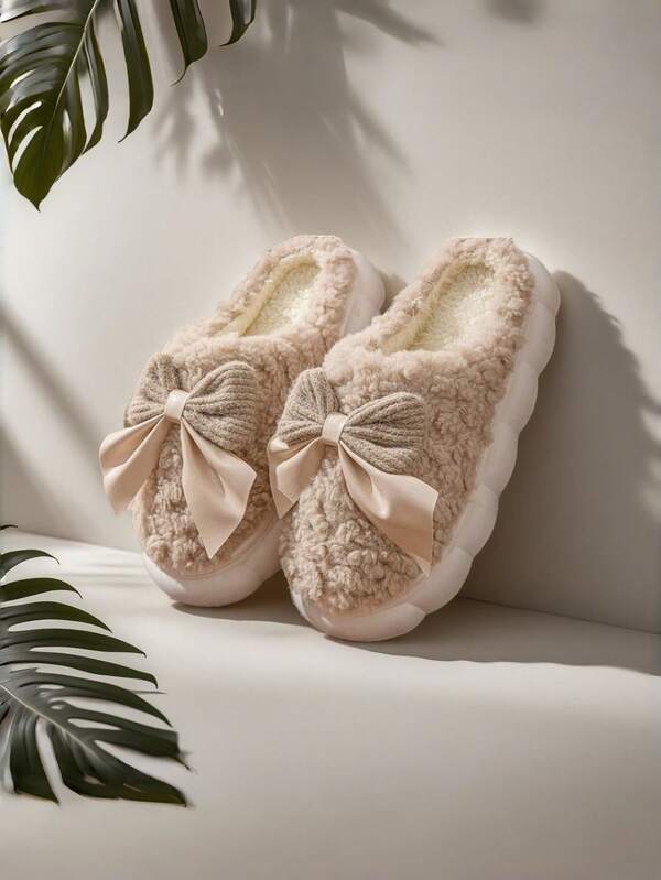 Women's Comfortable Winter Slippers, Butterfly Festival Design Thermal Lined Keeps Warm, Soft Sole Non-Slip, Warm And Comfortable Women's Slippers