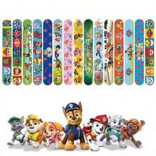 Paw Patrol 24pcs Paw Patrol Birthday Party Bracelets, Party Decoration Bracelets, Birthday Party Decorations And Favors, Bracelet Set, Suitable For Party Costumes, Creative And Novelty Accessories, Perfect Gifts For Birthday Parties, Halloween, Christmas, Carnival, Also Great For Christmas Gifts And Stocking Stuffers