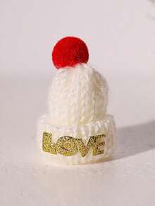 1pc Mini Christmas Hats And Scarves Small Doll Size Santa Hats ,Christmas Knit Doll Hats & Scarves Decor, Small Snowman & Mini Santa Hats For Dolls, Mini Xmas Ornaments Home Decor Christmas Decorations Room Decor Winter