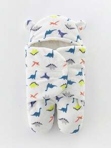 1件装婴儿睡袋，法兰绒婴儿睡袋，加厚分腿防踢毯，新生儿襁褓，秋冬季