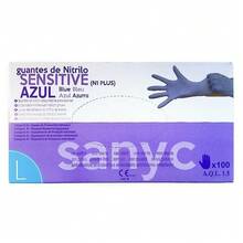 GUANTI BLC NITRILE SENSITIVE SENZA POLVERE L 100 UNITÀ - Viola - Visualizzare 2