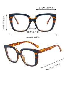 1 Pair Women's Multi-Color Classic Travel PC Frame Personalized Solid Color Street Style Retro Fashion Flat Glasses - Nhiều màu - Xem 5