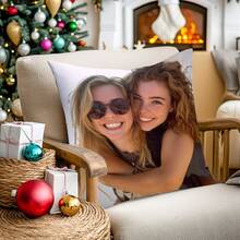 1 bucă Husă de pernă personalizată imprimată cu fotografii pe o singură față, husă de pernă personalizată pentru nuntă, cadou de cuplu, cadou de zi de naștere, cadou pentru cel mai bun prieten, cadou pentru mamă/tată (fără insert), personalizat, unic, cadouri ideale pentru el, pentru aniversări, pentru ziua mamei, pentru zile de naștere, pentru ziua îndrăgostiților, pentru ziua tatălui, pentru absolvirea, ziua copiilor, pentru absolvirea Inaugurare casă, canapea, pat, mașină, ceainărie, dormitor, baie, sufragerie, sufragerie