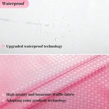 Waffle Weave Shower Curtain With Snap-In Fabric Liner Set, Hotel Style, Slub Textured Shower Curtain, 12 Metal Hooks Included, Waterproof & Washable Heavyweight Fabric, Pink, 72" W X 72" H{"Color_name":"WafflePink","Size_name":"72\"Wx72\"L(Packof1)"} - 多色14 - 查看 3
