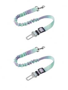 1 Pieza Cinturón de seguridad para mascotas en el auto, Correa retráctil para perro de color degradado, Correa para mascotas estilo arcoíris, Cinturón de seguridad para auto con cojín elástico, Cinturón de seguridad para perro resistente y duradero, Cinturón de seguridad para perro, ¡Haz que tu perro salga! Suministros para perros