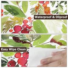 Water-Resistant Round Tablecloth With Elastic Edge For 40-44" Tables - Gift-holly Fruit - View 10