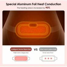 Menstrual Heating Pad Smart UterusWarmer Belt, Relief Waist Cramps VibratingAbdomina Wassager Uterus Warmer WaistMassager, Winter & New Year Gift, StockingFillers, Valentine's Day Gift - 粉色 - 查看 4
